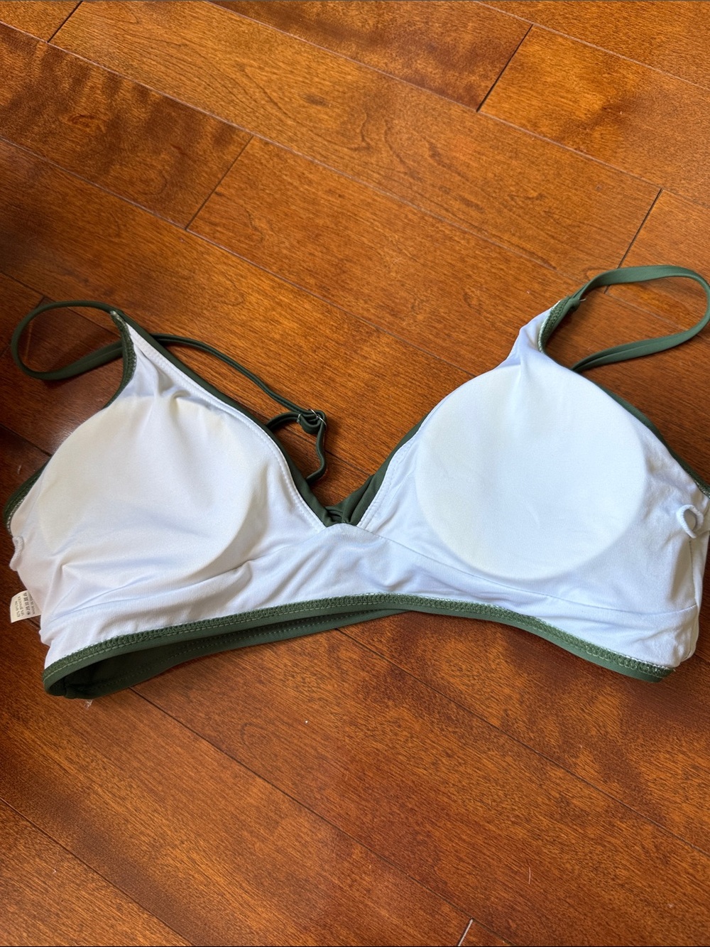 Green Twist Front Bikini Top - Picture 3 of 9
